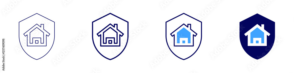 Smart home energy efficiency icon in 4 different styles. Thin Line, Line, Bold Line, Duotone. Duotone style. Editable stroke Smart home energy efficiency icon in 4 different styles. Thin Line, Line, Bold Line, Duotone. Duotone style. Editable stroke