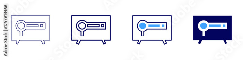 Smart thermostat control icon in 4 different styles. Thin Line, Line, Bold Line, Duotone. Duotone style. Editable stroke