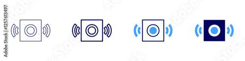 Smart thermostat icon in 4 different styles. Thin Line, Line, Bold Line, Duotone. Duotone style. Editable stroke
