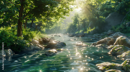 Wallpaper Mural 自然、風景、川 Torontodigital.ca