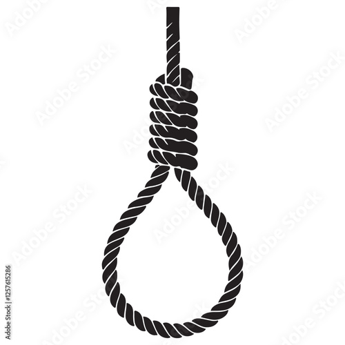 Noose Knot Graphic Illustration Dangers Associated Hanging Suicide Awareness