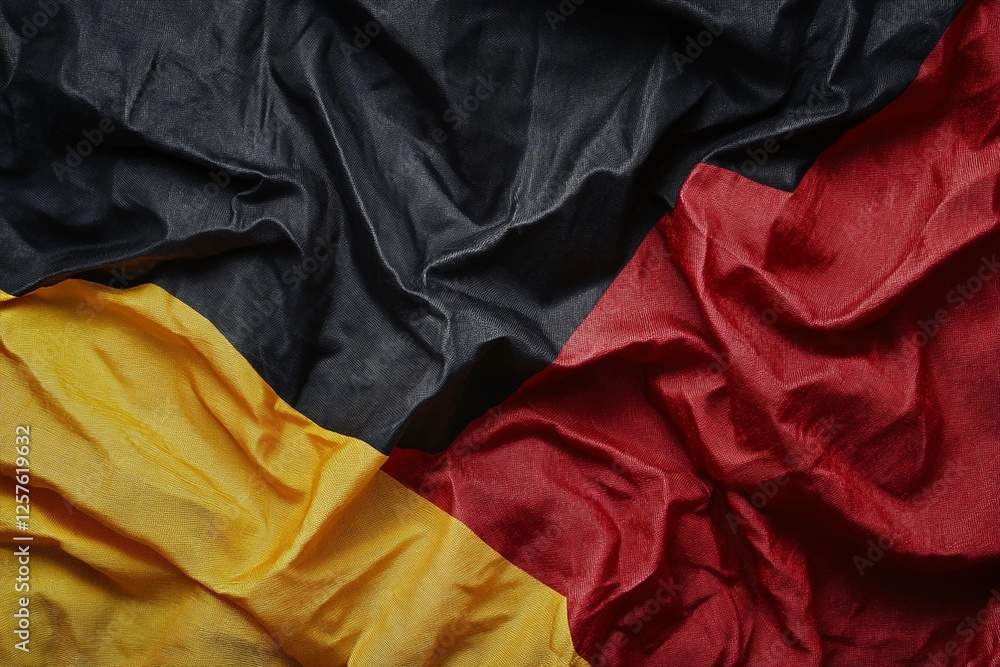 Obraz premium A striking representation of the German flag with bold black, red, and yellow colors