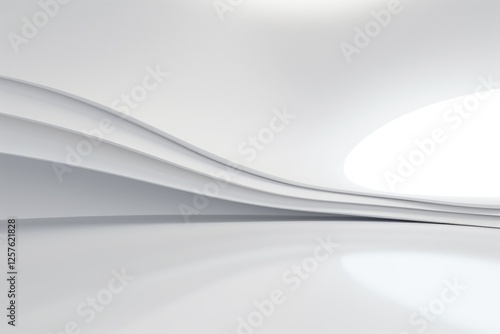 Free abstract white background minimal futuristic architectural space wallpaper photo