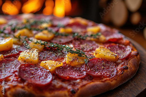 A Vibrant Pizza Topped With...