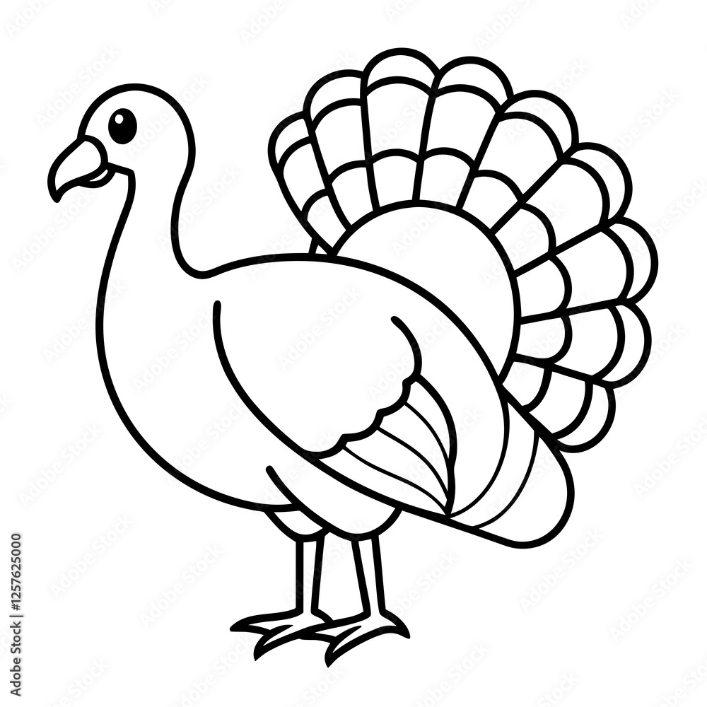 Turkey line art vector Turkey line art vector