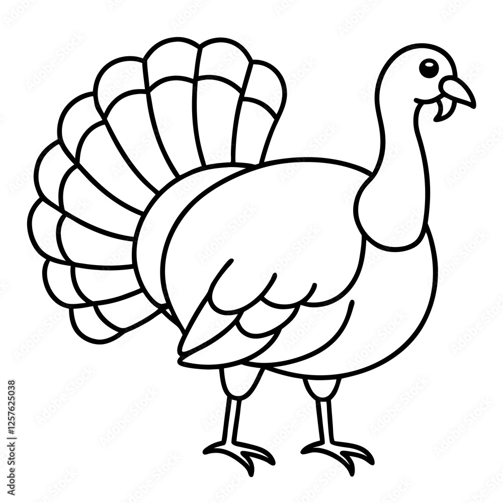 Turkey line art vector Turkey line art vector