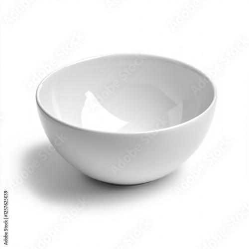Empty White Bowl Isolated