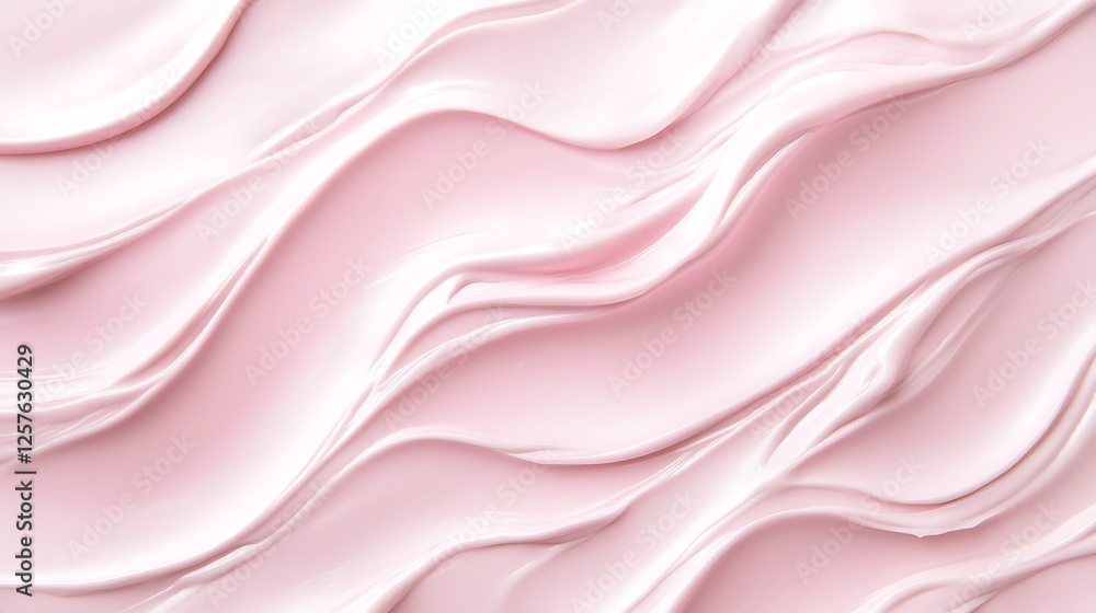 Fototapeta premium Swirling Pink Cream Texture Abstract Background