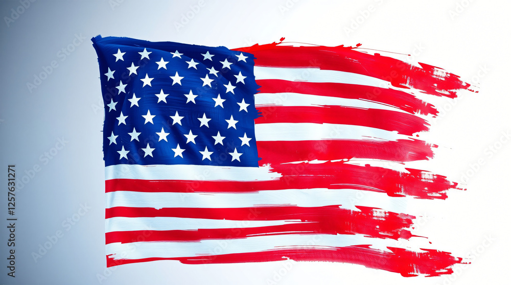 Fototapeta premium Artistic Illustration of United States of America Flag