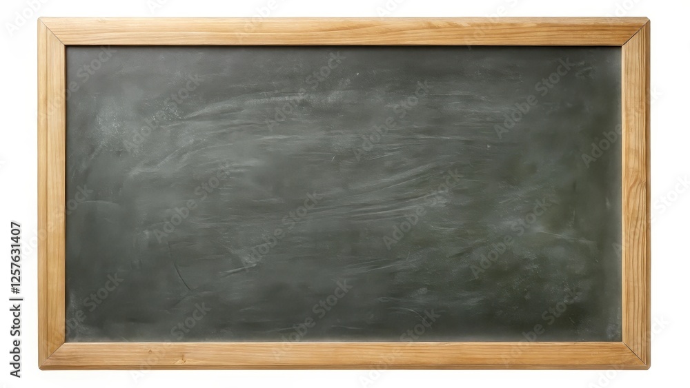 Blank Chalkboard with Wooden Frame on White Background Blank Chalkboard with Wooden Frame on White Background