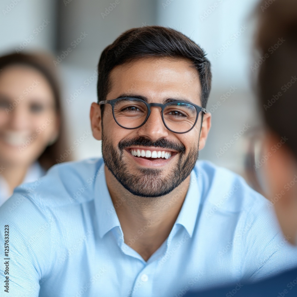 smiling Business man in a meeting smiling Business man in a meeting