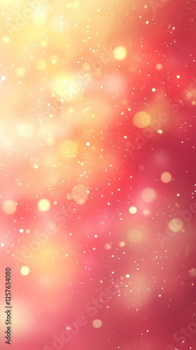 A blurred background of light particles in shades of red and gold