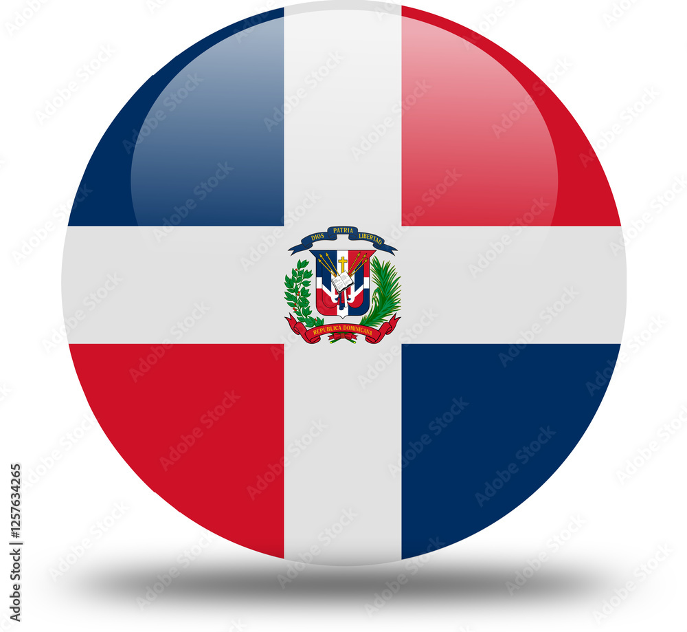 ciecullar flag of republica dominica ciecullar flag of republica dominica