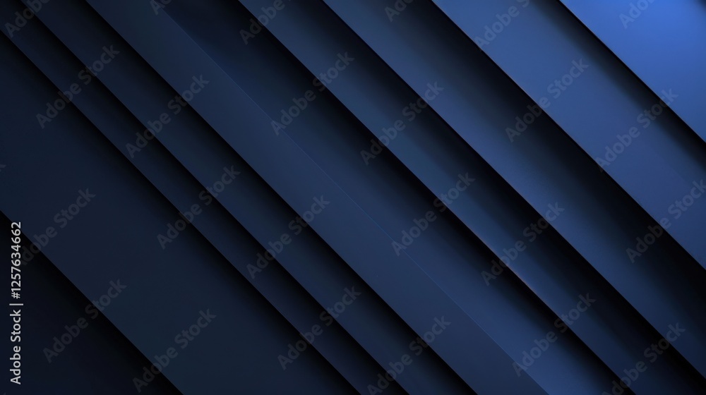 Obraz premium Abstract minimalist wallpaper with precise angular lines on Blue background. Ideal for modern design and banner templates with copy space in the center for text.