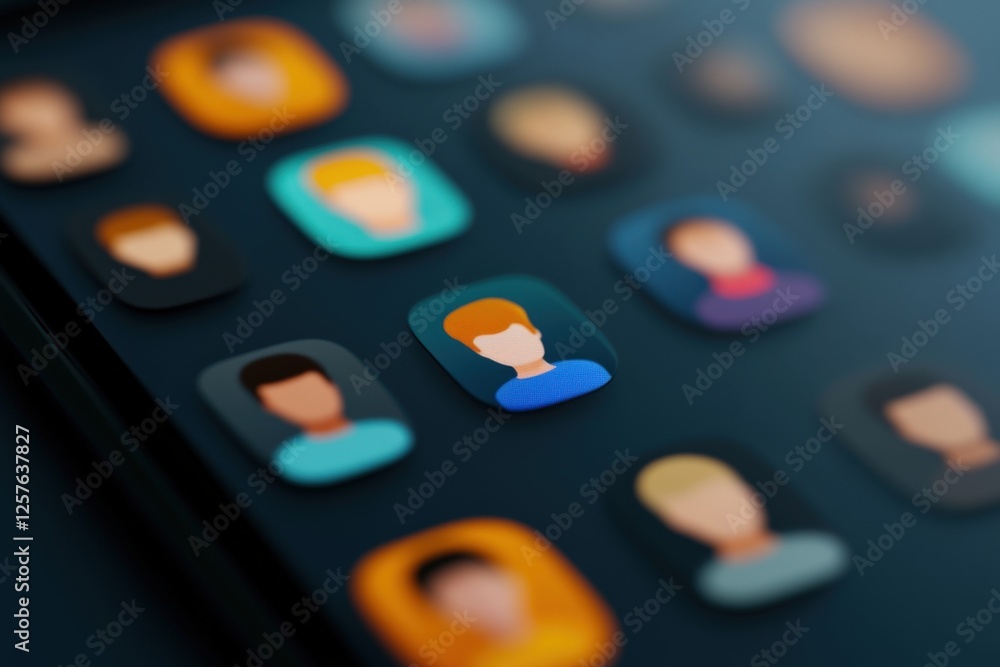 social network profiles on a phone screen social network profiles on a phone screen