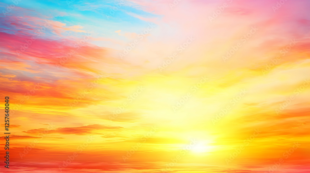 Vibrant sunset sky, cloudscape, warm colors, peaceful nature scene, ideal for backgrounds Vibrant sunset sky, cloudscape, warm colors, peaceful nature scene, ideal for backgrounds