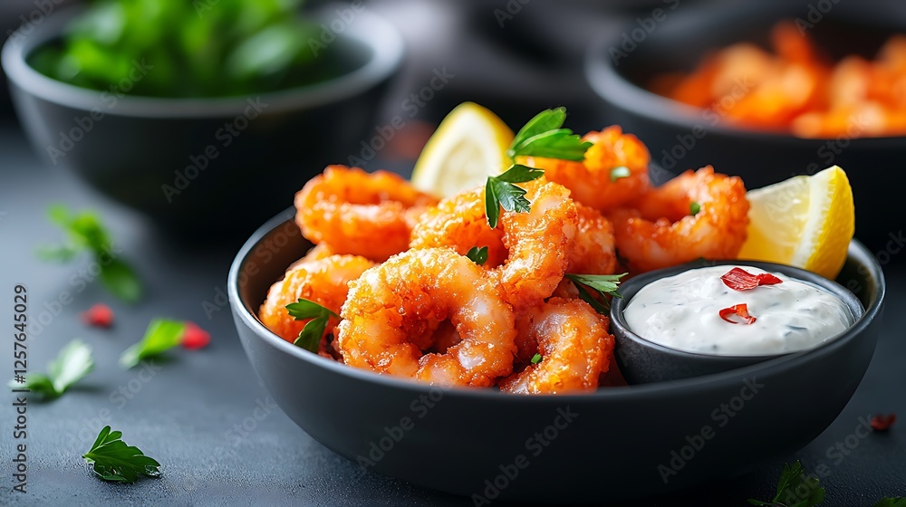Crispy Fried Shrimp With Lemon And Parsley Crispy Fried Shrimp With Lemon And Parsley