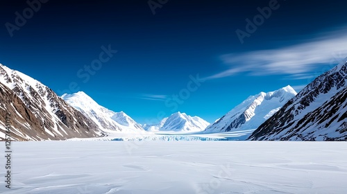 Snowy Mountain Range Panorama