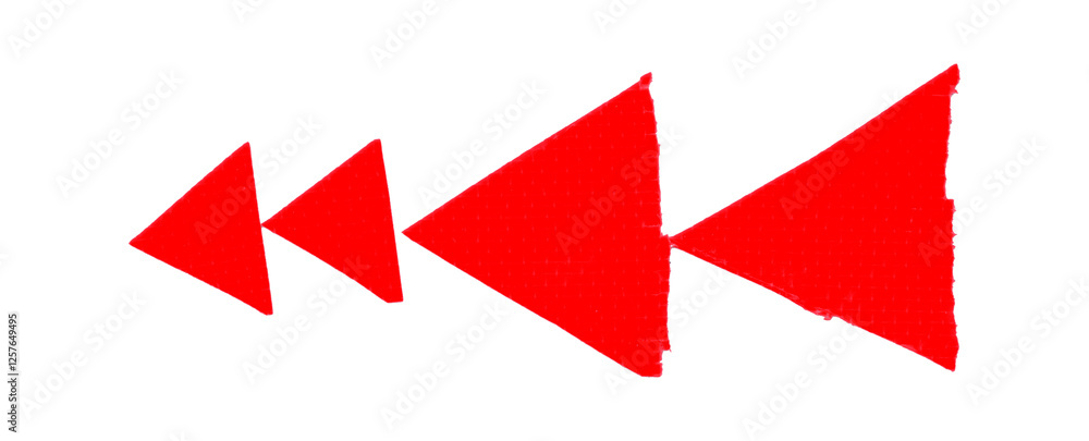 Red tape set on transparent background Red tape set on transparent background