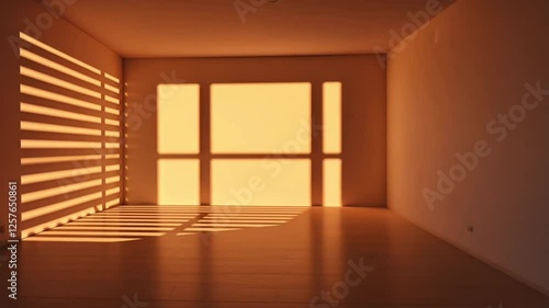 Wallpaper Mural Sunset orange gradient studio room, vibrant linear pattern Torontodigital.ca