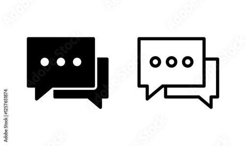 Chat icon logo design. speech bubble sign and symbol. comment icon. message