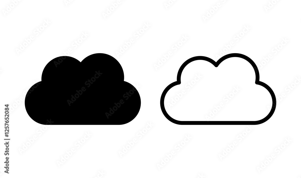 Cloud icon logo design. cloud sign and symbol Cloud icon logo design. cloud sign and symbol