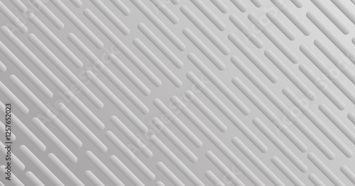 Abstract gray tines background. Close-up of a textured gray surface featuring a subtle pattern of parallel lines and rounded rectangles. The play of light and shadow adds depth.