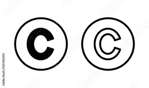 Copyright icon logo design. copyright sign and symbol