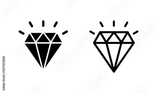 Diamond icon logo design. diamond gems sign and symbol