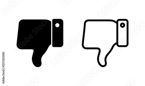 Dislike icon logo design. dislike sign and symbol. Hand with thumb down