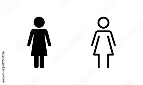 Female icon logo design. woman sign and symbol