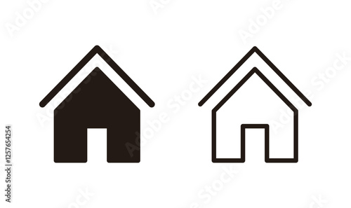 House icon logo design. Home sign and symbol