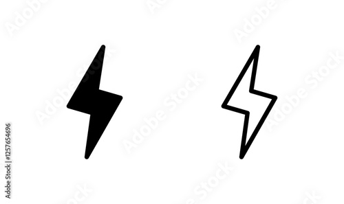 Lightning icon logo design. electric sign and symbol. power icon. energy sign