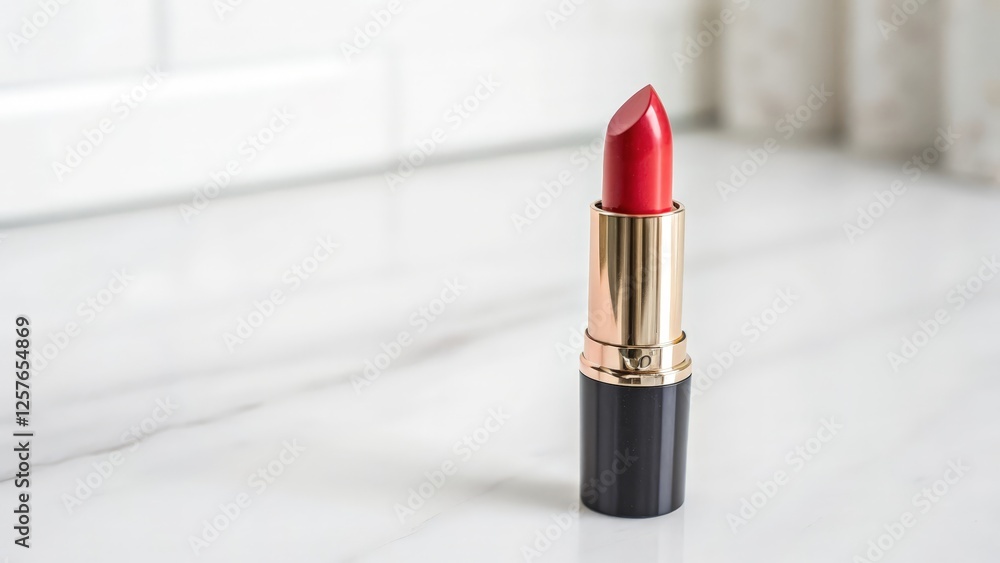 Red Lipstick on White Background Red Lipstick on White Background