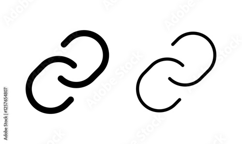 Link icon logo design. Hyperlink chain sign and symbol