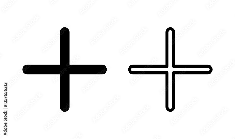 Plus icon logo design. Add plus sign and symbol Plus icon logo design. Add plus sign and symbol