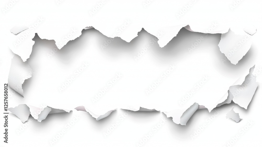 a torn piece of paper on a white background a torn piece of paper on a white background