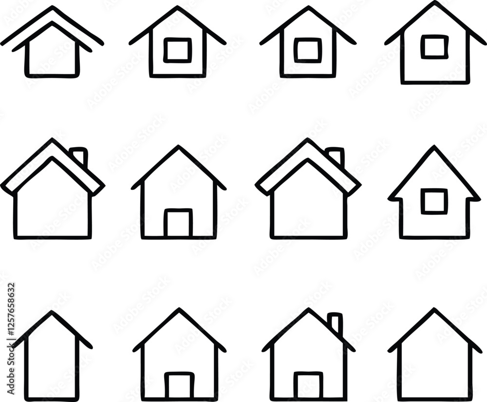Home icons line collection. Vector Home icons line collection. Vector