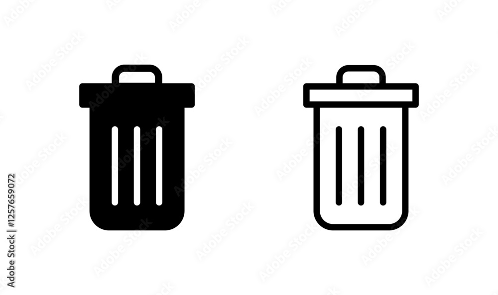 Trash icon logo design. trash can icon. delete sign and symbol. Trash icon logo design. trash can icon. delete sign and symbol.
