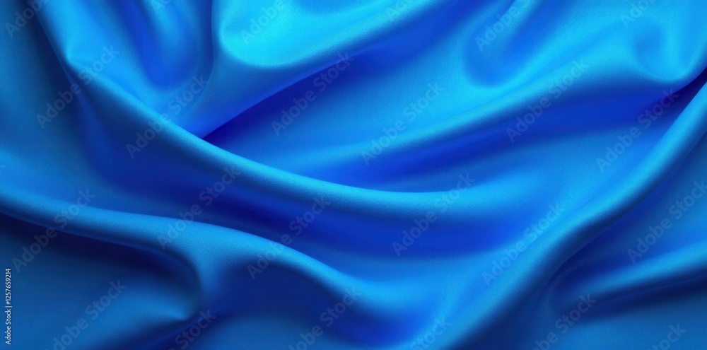 Obraz premium Abstract blue textile, swirling folds, textured backdrop, water, cloth, stylish