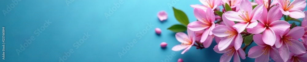 Abundant jasmine flowers clustered, vivid blue backdrop, cluster, design, beauty Abundant jasmine flowers clustered, vivid blue backdrop, cluster, design, beauty