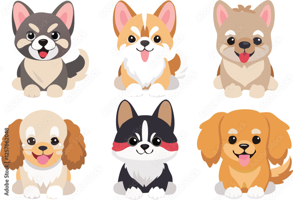 Different dogs collection. Vector Different dogs collection. Vector