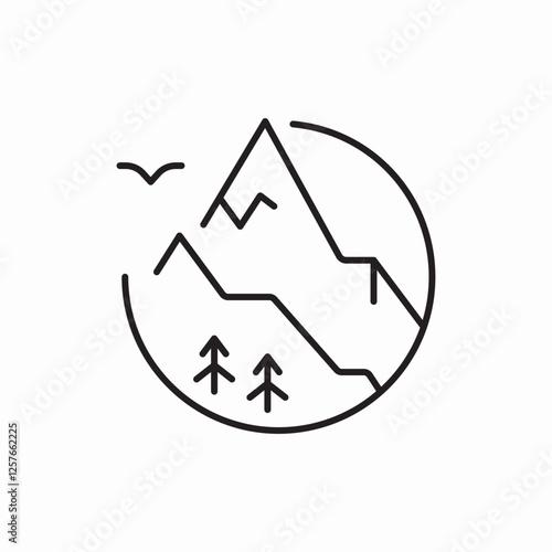 Earth nature icon vector sign