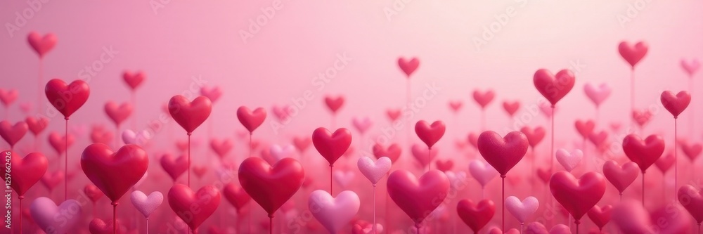 A field of hearts in diverse shades and sizes on a soft pink backdrop Some slightly overlapping , white, image, design A field of hearts in diverse shades and sizes on a soft pink backdrop Some slightly overlapping , white, image, design