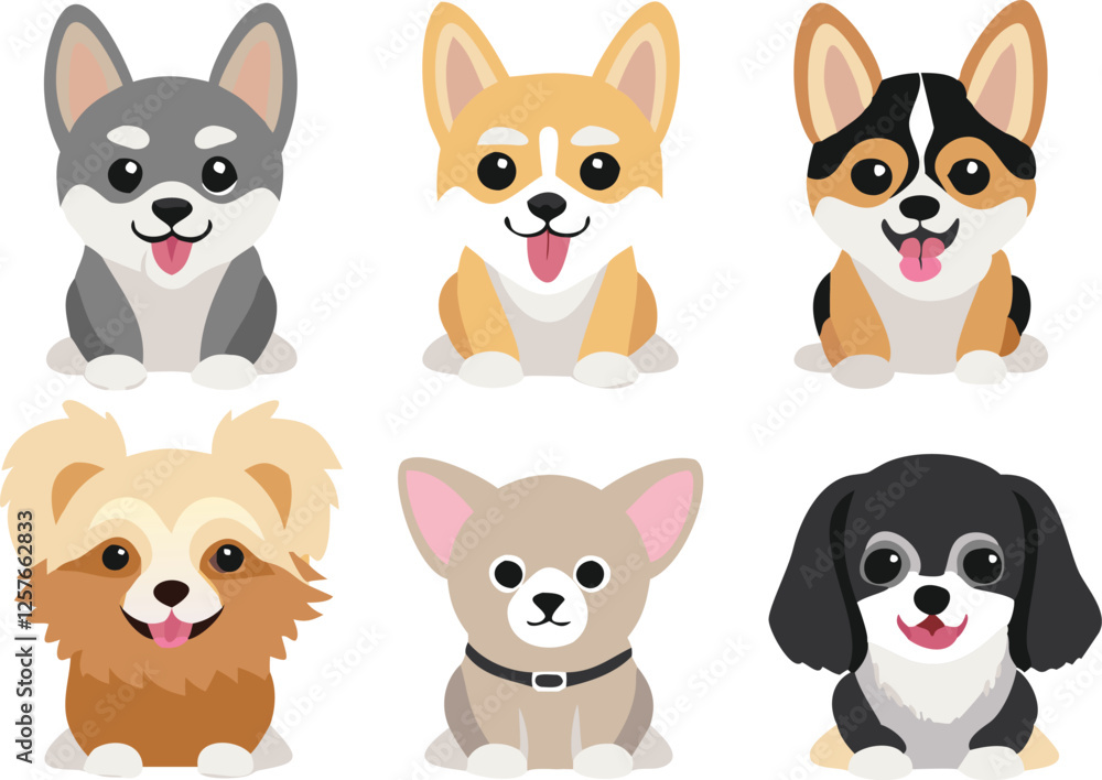 Different dogs collection. Vector Different dogs collection. Vector
