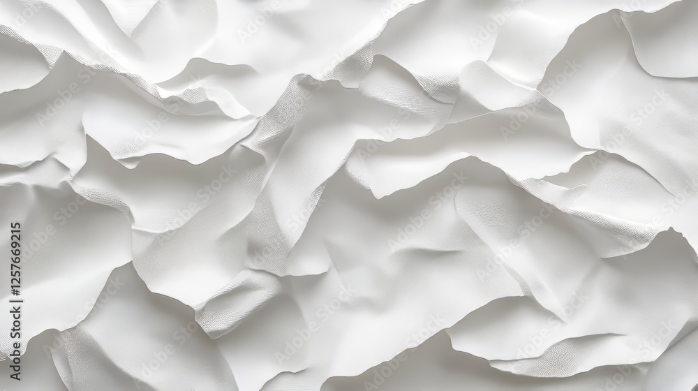 Abstract Waves of White Fabric Texture. Abstract Waves of White Fabric Texture.
