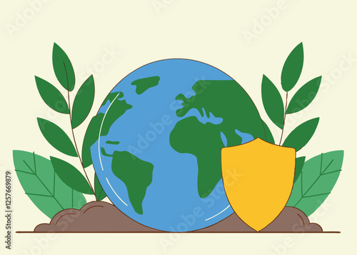 Earth Day: Protecting Our Planet with a Shield eco green world reuse nature     