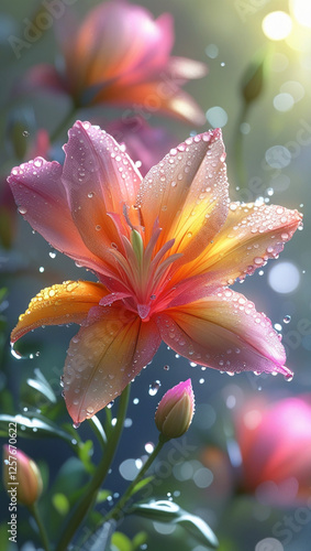 pink and yellow flower