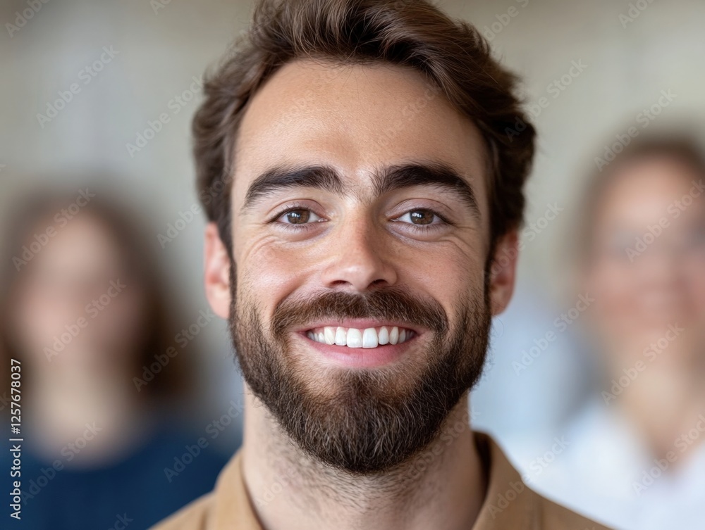 Fototapeta premium smiling bearded man portrait