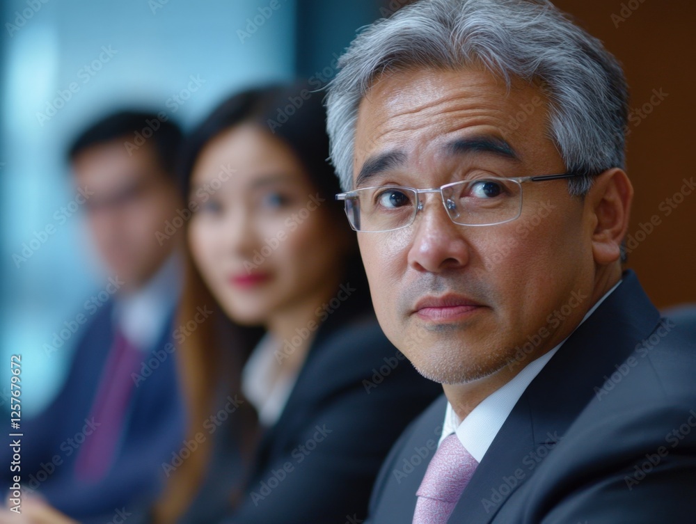 business leader with colleagues in meeting business leader with colleagues in meeting
